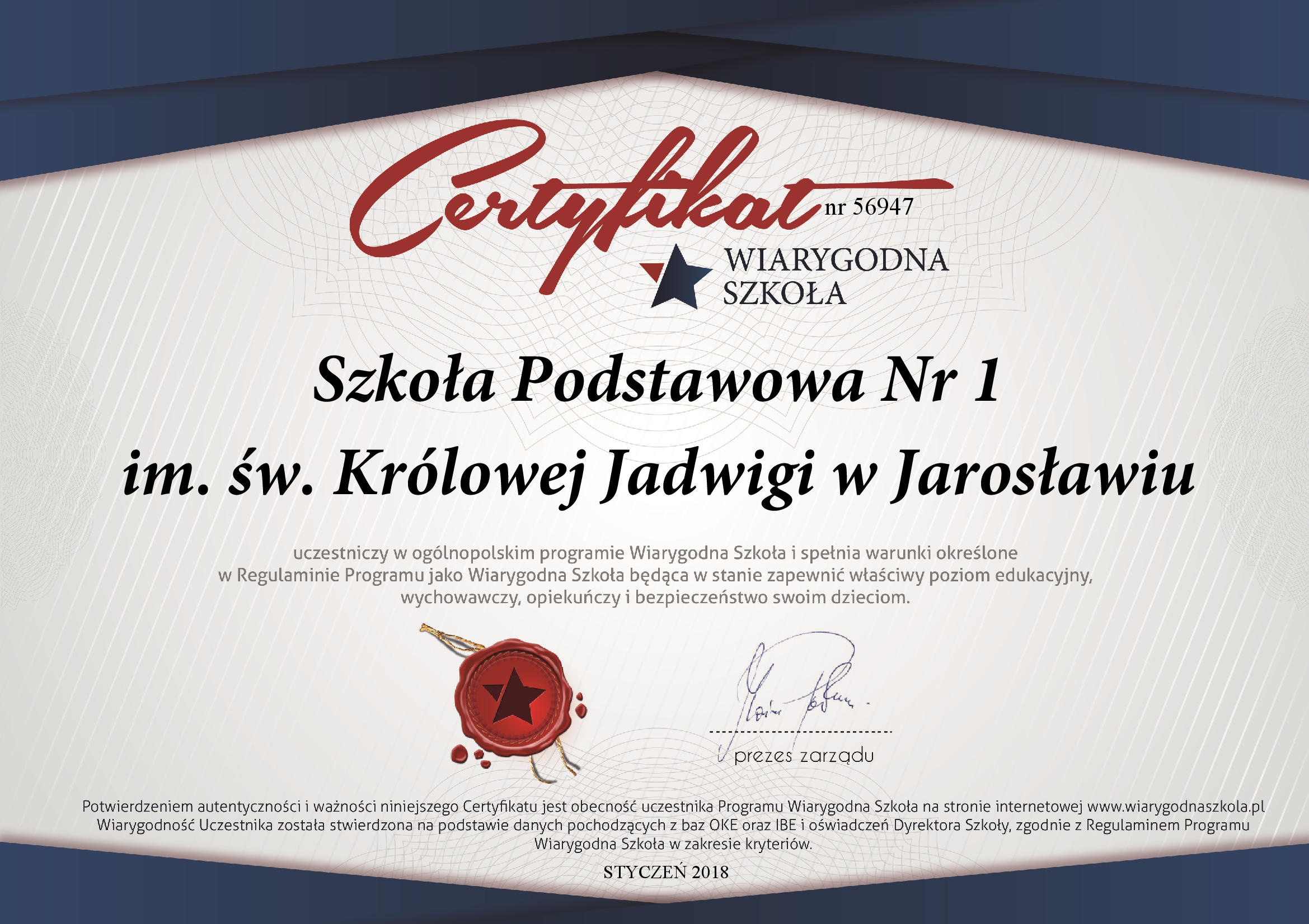 wiarygodna szkola certyfikat